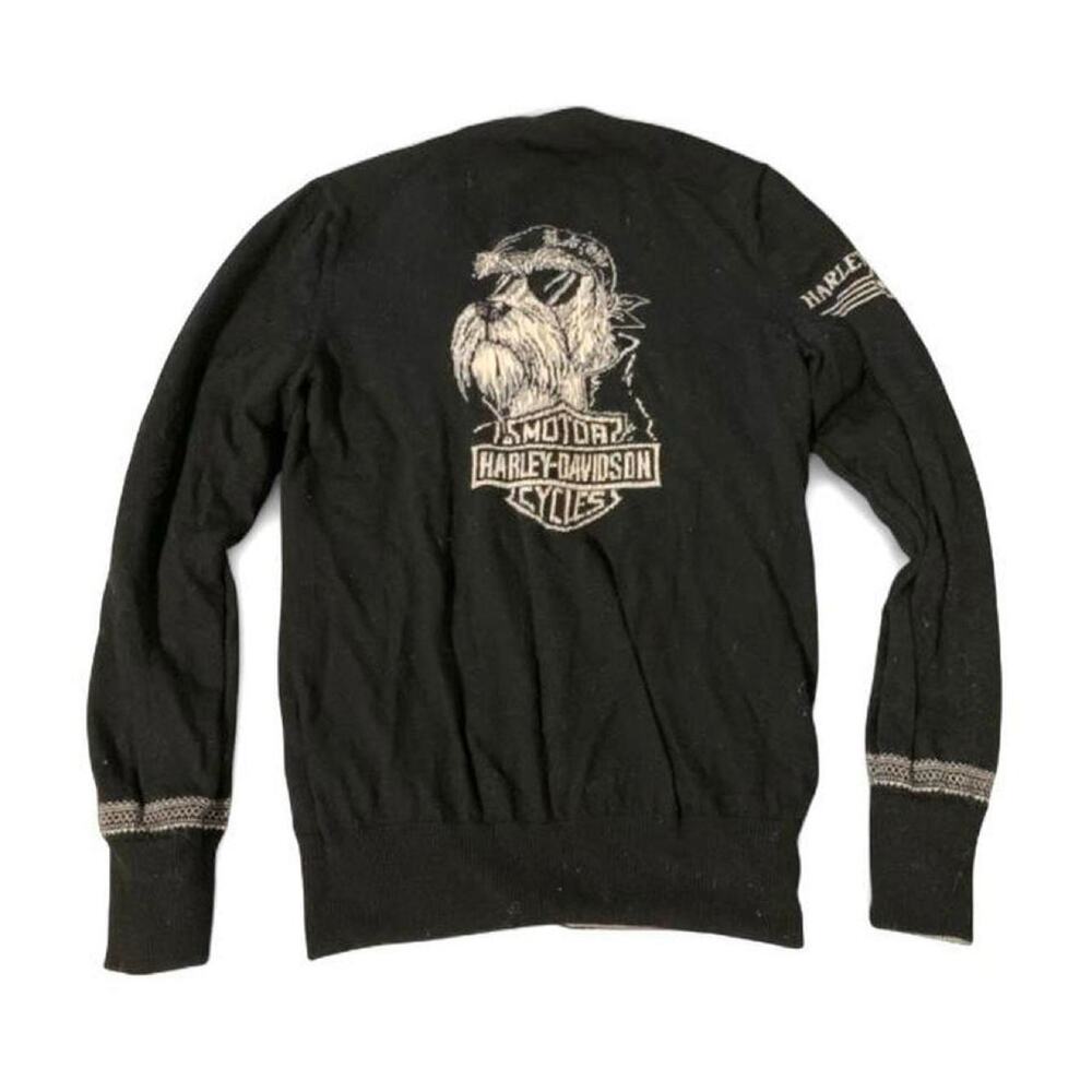 Vintage harley davidson dog sunglasses sweater